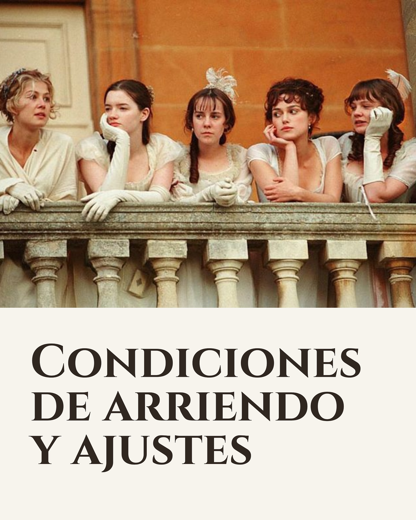 Publicación de Instagram de vestuario.antiguo